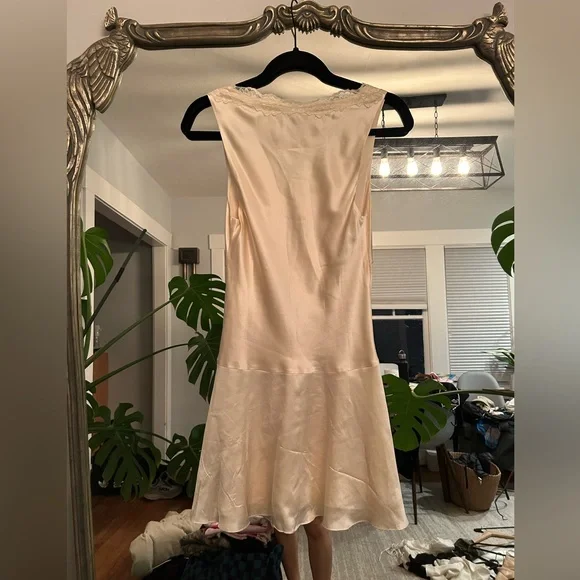reformation belva silk dress Reformation Belva Silk Dress in White